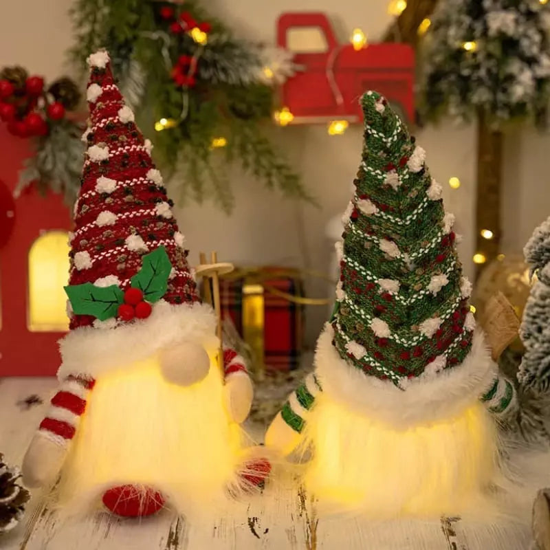 Boneco Gnomo de Natal com LED 30cm Decoração de Natal Polihousi 9