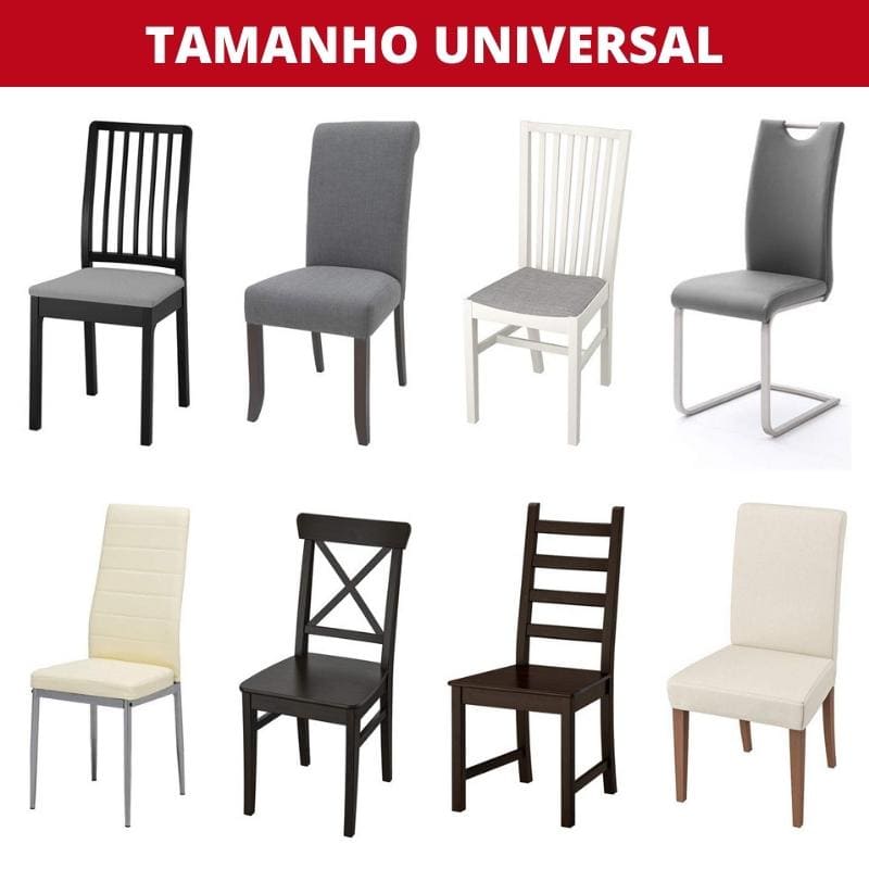 Capa Para Cadeira de Jantar Suede Premium Bege Polihousi 5
