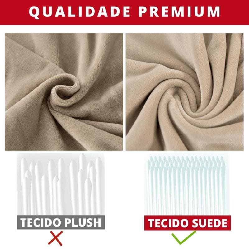Capa Para Cadeira de Jantar Suede Premium Cinza Claro Polihousi 9