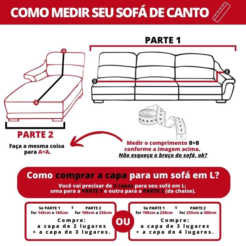 Capa para Sofá Premium Jacquard Creme Polihousi  4