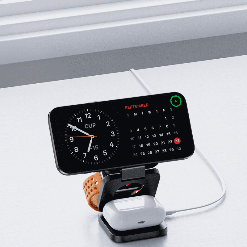 Carregador Iphone Indução Suporte Apple Watch Airpods Polihousi
