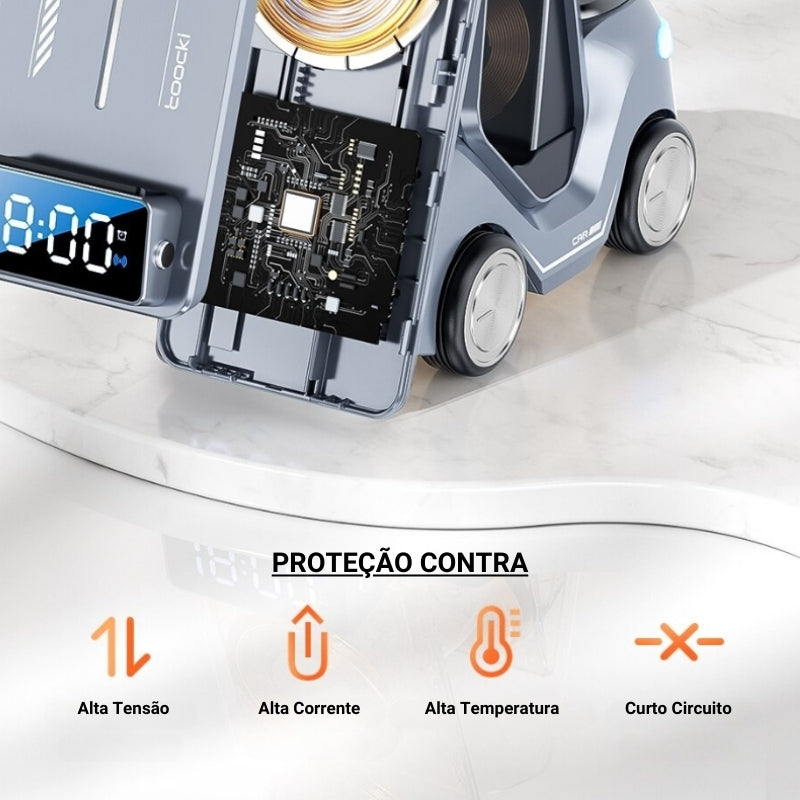 Carregador por Indução Carro Sem Fio Iphone/Samsung/Huawei Polihousi 7