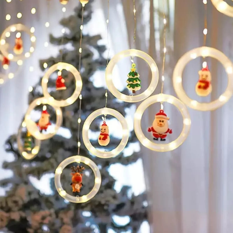 Cortina de Luzes de Led Decoração de Natal Polihousi 3