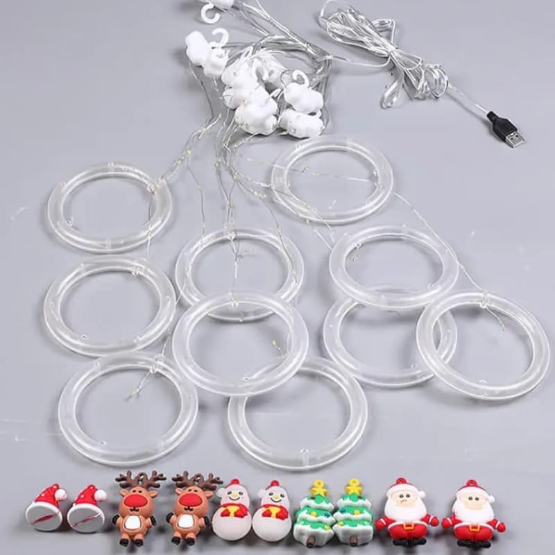 Cortina de Luzes de Led Decoração de Natal Polihousi 8