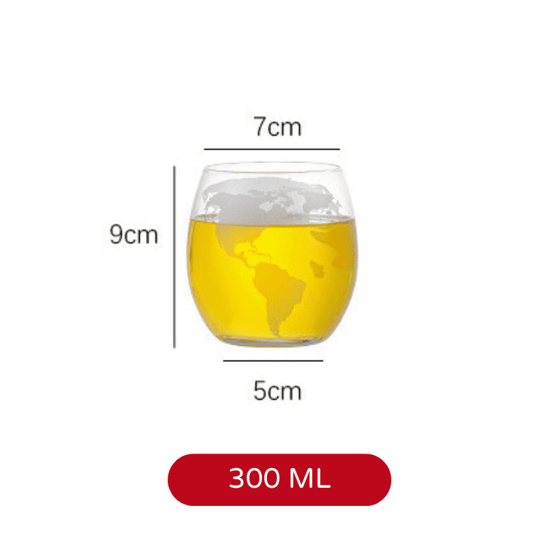 Decanter Whisky Globo Conjunto Recipiente de Vidro Polihousi 12