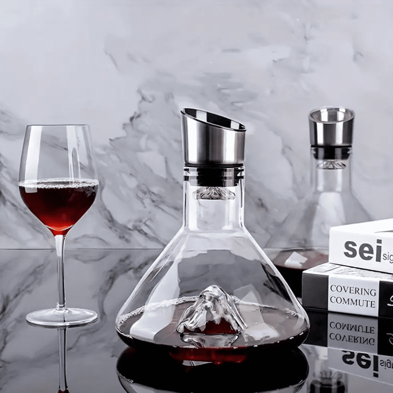 Decanter de Vinho Whisky Vidro Iceberg Aerador Bar Polihousi 13