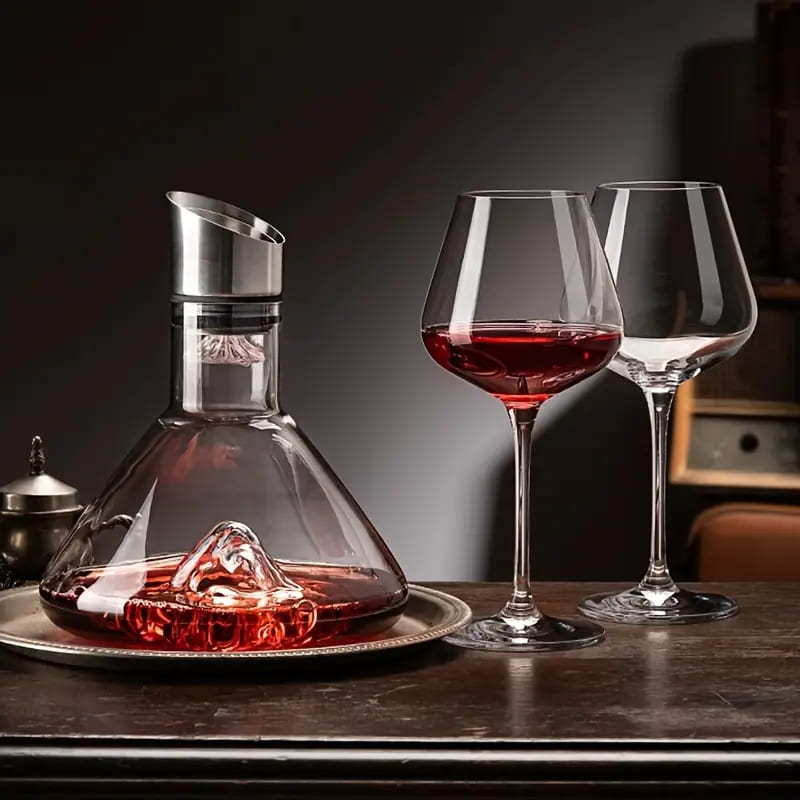 Decanter de Vinho Whisky Vidro Iceberg Aerador Bar Polihousi 15