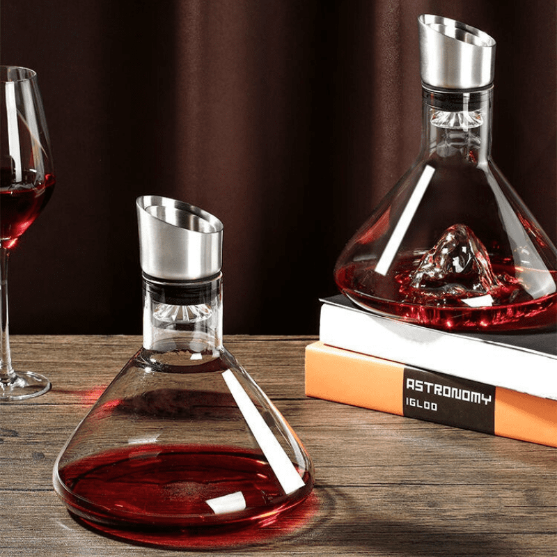 Decanter de Vinho Whisky Vidro Iceberg Aerador Bar Polihousi 16