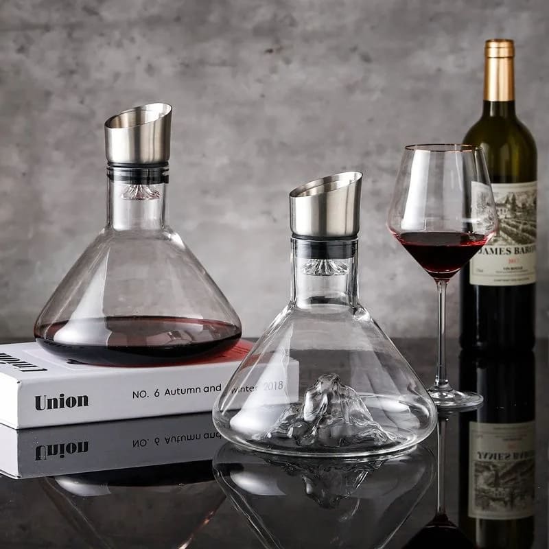 Decanter de Vinho Whisky Vidro Iceberg Aerador Bar Polihousi 2