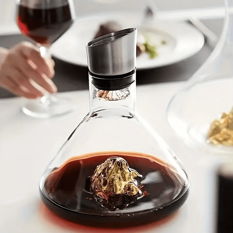 Decanter de Vinho Whisky Vidro Iceberg Aerador Bar Polihousi 3