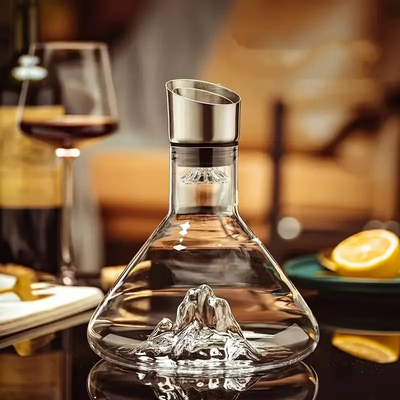 Decanter de Vinho Whisky Vidro Iceberg Aerador Bar Polihousi 6