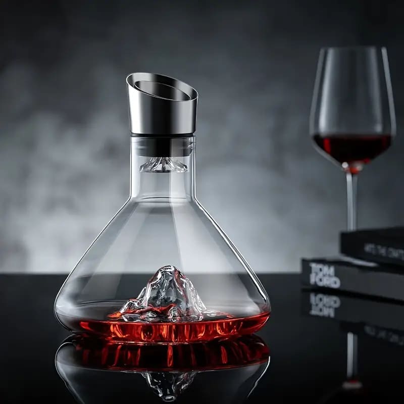 Decanter de Vinho Whisky Vidro Iceberg Aerador Bar Polihousi 7