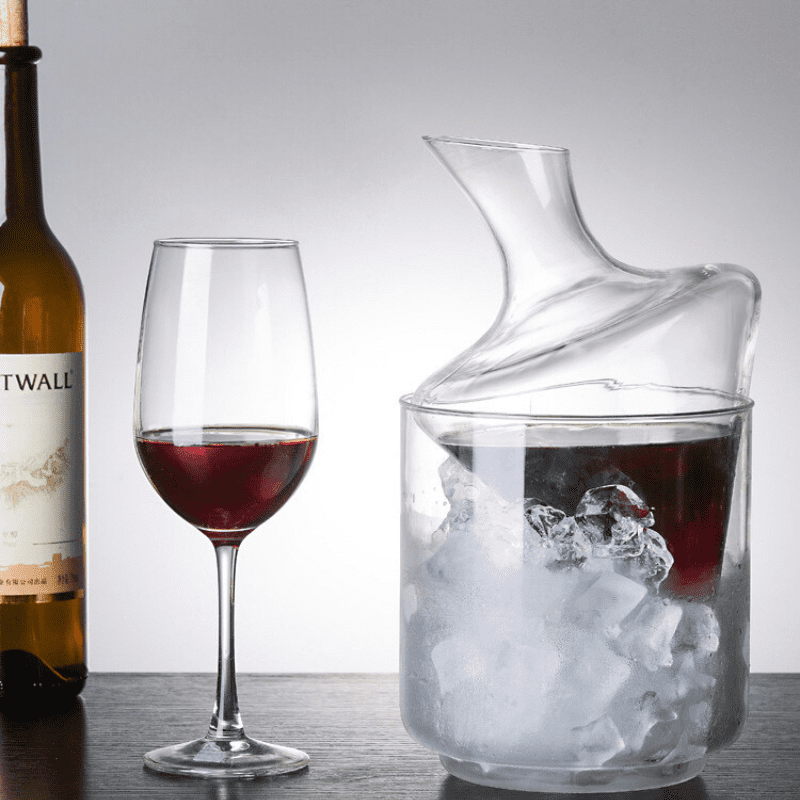 Decanter de Vinho e Whisky Balde de Gelo Vidro Bar Polihousi 2