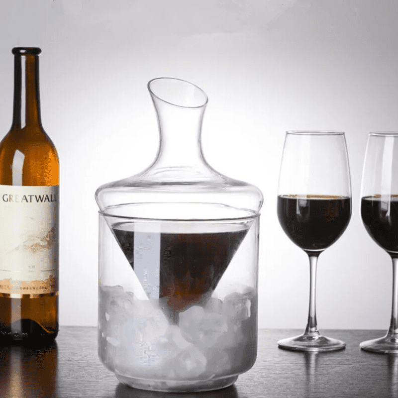 Decanter de Vinho e Whisky Balde de Gelo Vidro Bar Polihousi 3
