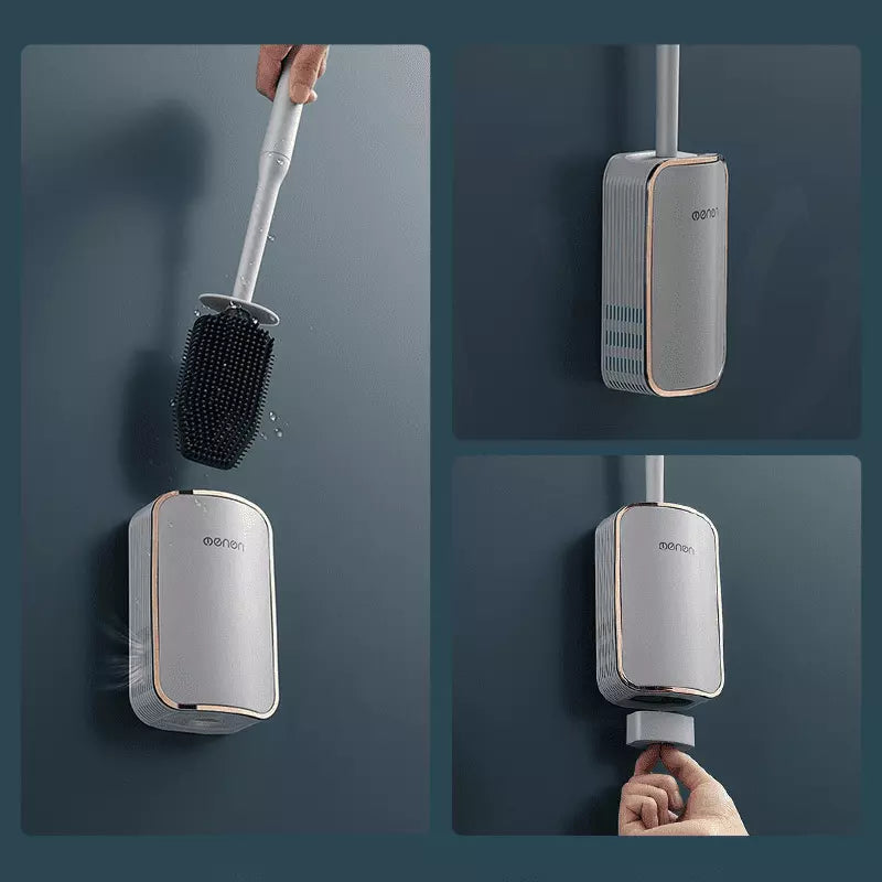 Escova Sanitária para Banheiro Silicone com Suporte Polihousi 21