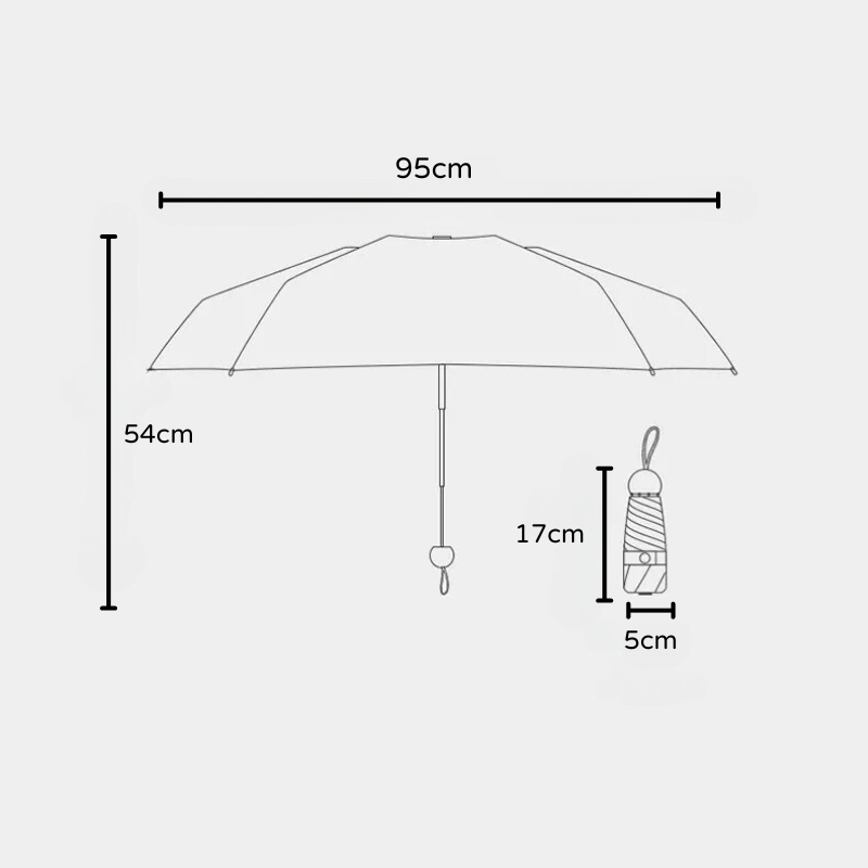Guarda-chuva Mini Pocket Resistente Proteção UV Polihousi 14