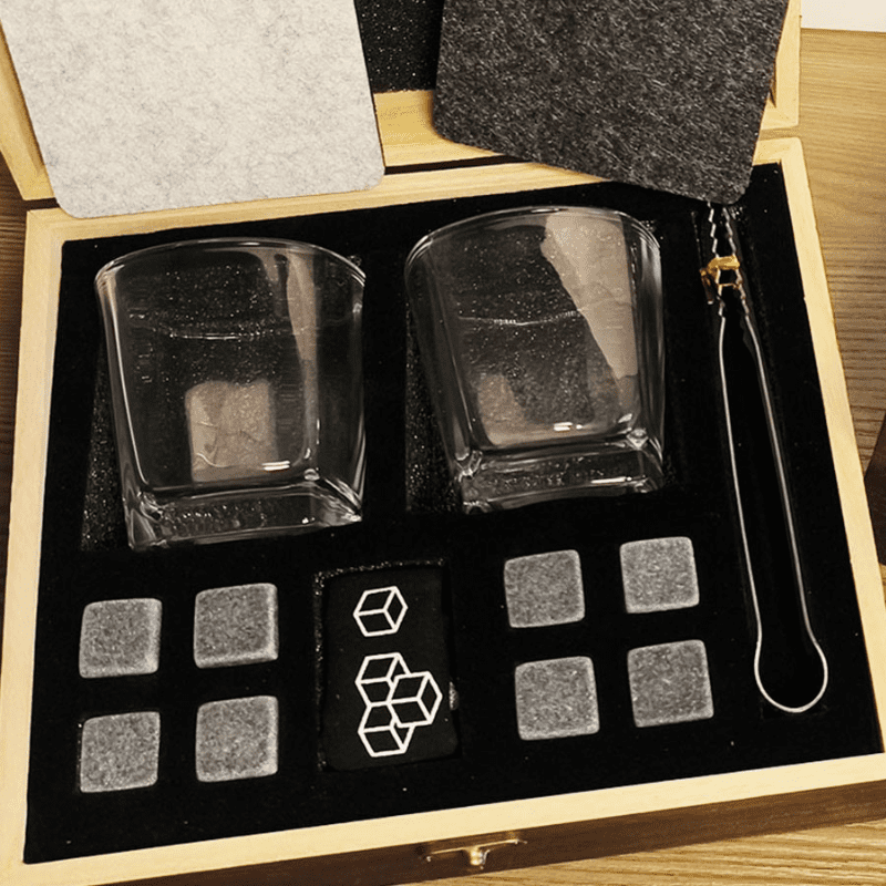 Kit Whisky Copos Cubo de Gelo Pegador Bar em Casa Polihousi 12