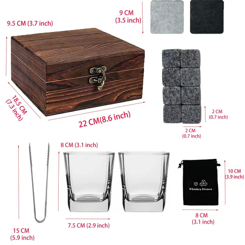 Kit Whisky Copos Cubo de Gelo Pegador Bar em Casa Polihousi 15