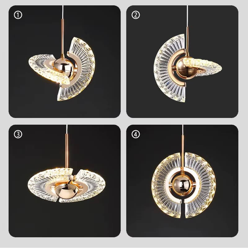 Luminaria Lustre Pendente LED Nordica Luxo 4 em 1 Polihousi 7