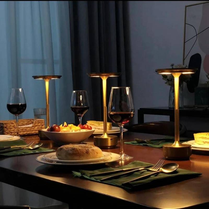Luminária de Mesa LED Sem Fio Metal Recarregável Polihousi 8