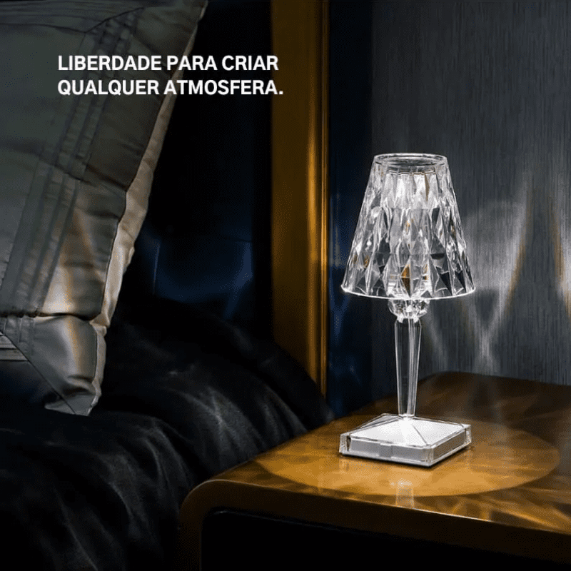 Luminária de Mesa LED Diamante USB 3 em 1 Sem Fio Polihousi 11