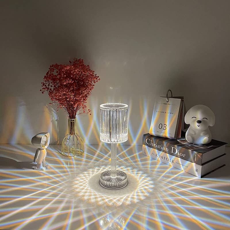 Luminária de Mesa LED Recarregável Sem Fio Cristal Polihousi 11