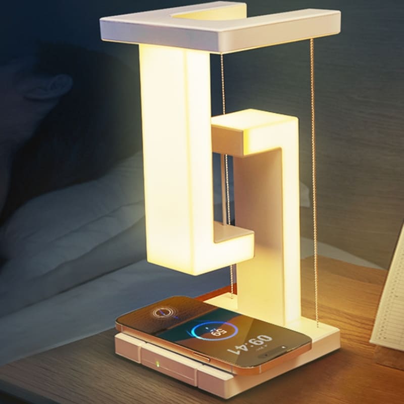 Luminária de Mesa + Carregador Iphone Samsung por Indução Polihousi 7