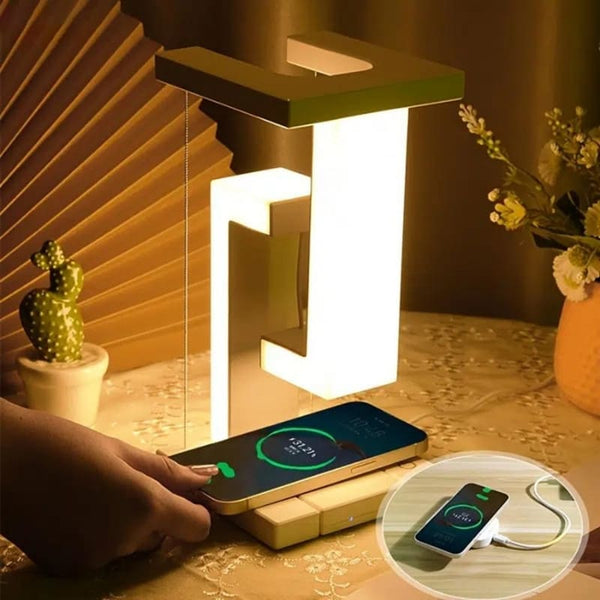 Luminária de Mesa + Carregador Iphone Samsung por Indução Polihousi 1