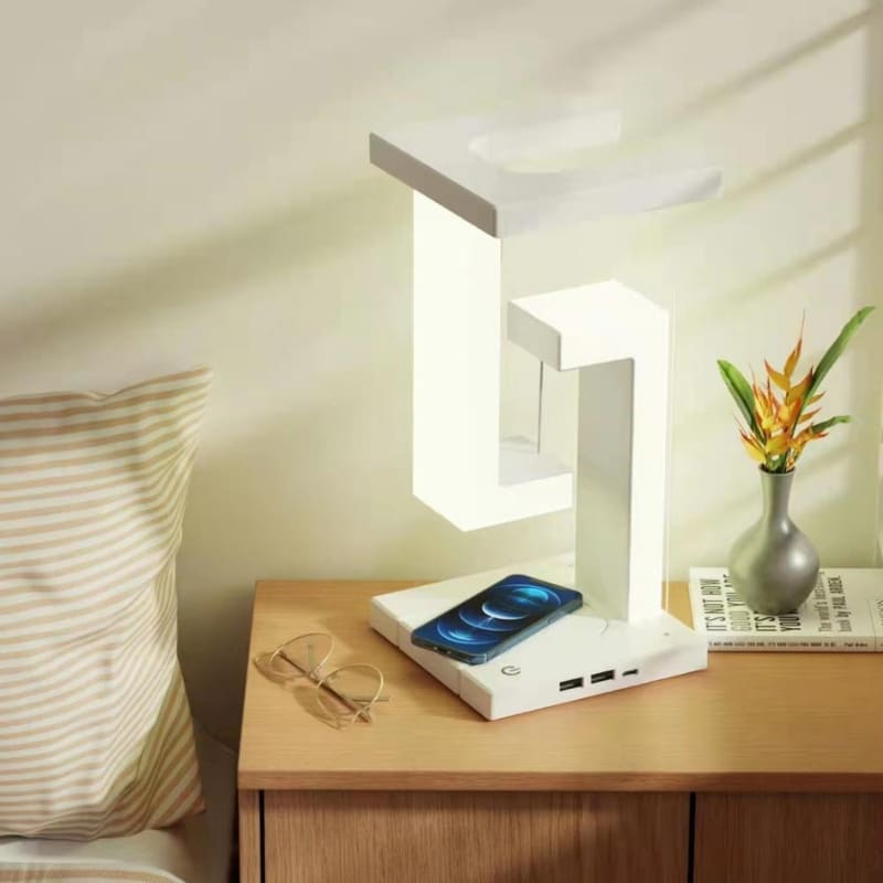 Luminária de Mesa + Carregador Iphone Samsung por Indução Polihousi 2