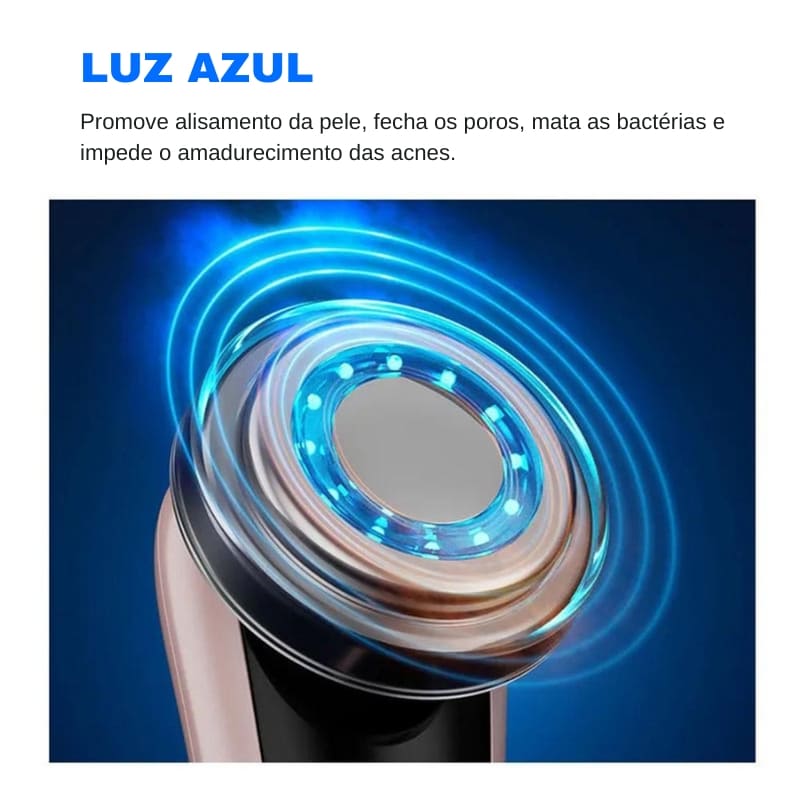 Massageador Elétrico Facial Aparelho de Massagem Multifuncional Polihousi 7