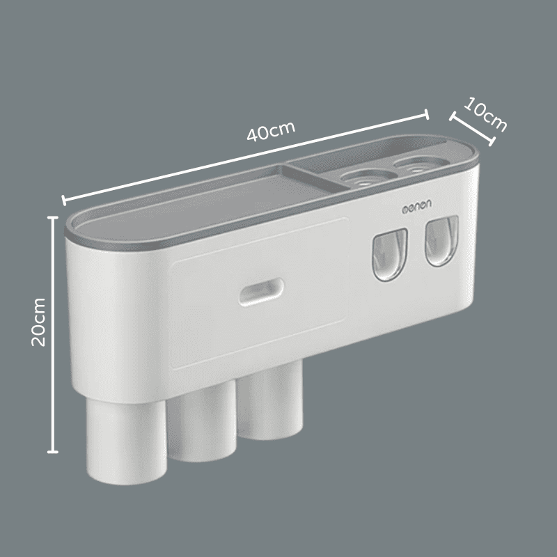 Porta Escova de Dente Dispenser com Gaveta e Copos Polihousi 11