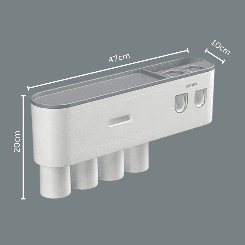 Porta Escova de Dente Dispenser com Gaveta e Copos Polihousi 12