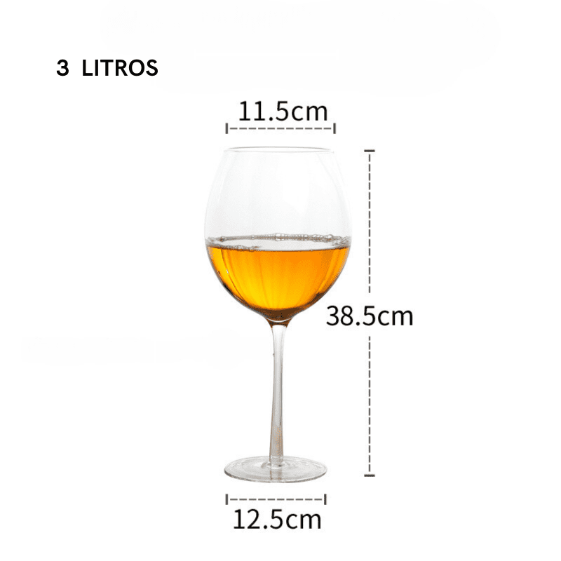 Taça de Vinho Cristal Gigante 3 Litros Bar em Casa Polihousi6