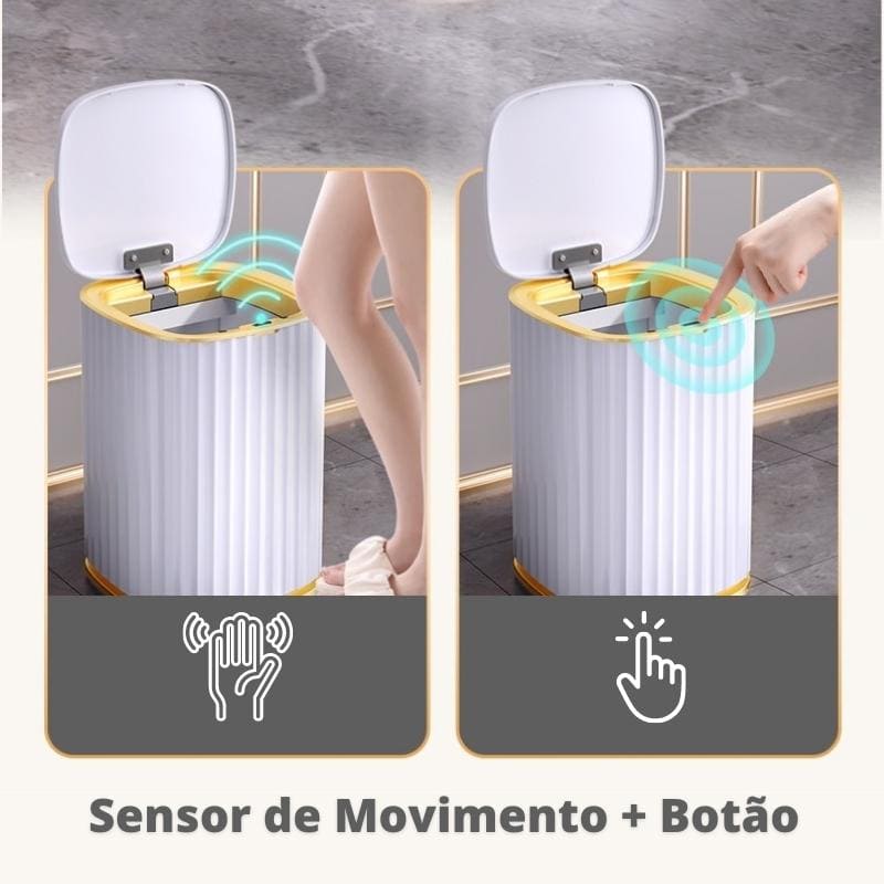 Lixeira para Banheiro e Cozinha Automática com Sensor Inteligente 5